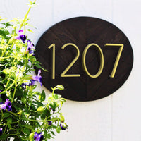 5 Inch (12 cm) House Number, Gloden Zinc Alloy