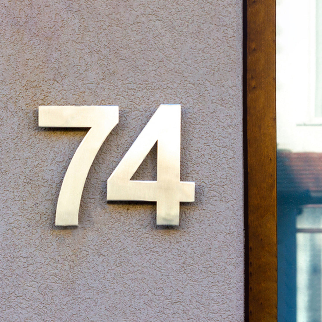 20cm House Number Stainless Steel Address Sign #0-9 Huisnummer Outdoor Silver 8 inch.Door Numbers Home Numeros Casa Exterior Big