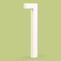 15 cm Big White House Number Floating Sign Modern Door Numbers Signage Home Outdoor Huisnummer Numeros Casa Address #0-9