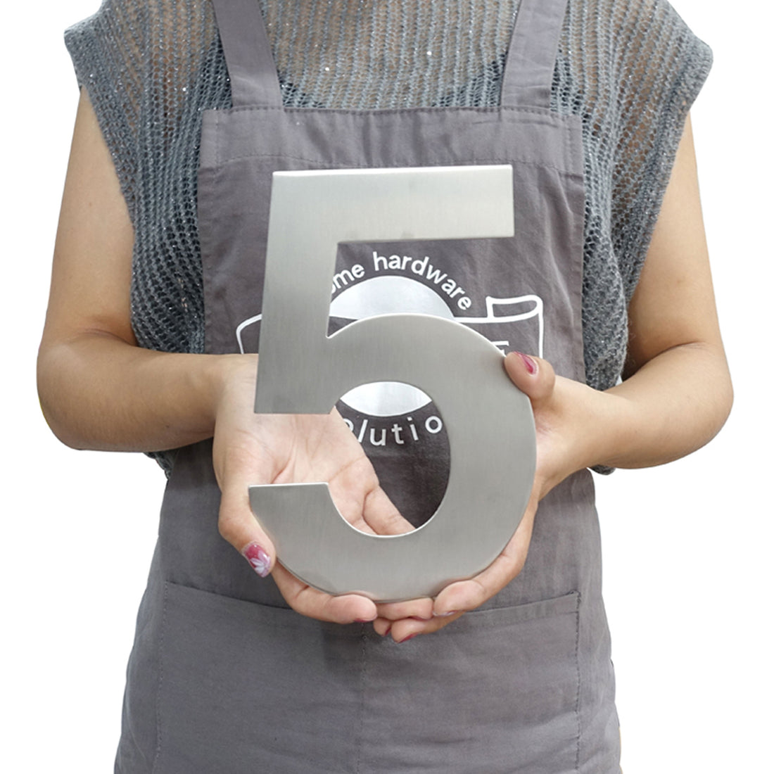 20cm House Number Stainless Steel Address Sign #0-9 Huisnummer Outdoor Silver 8 inch.Door Numbers Home Numeros Casa Exterior Big