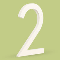 15 cm Big White House Number Floating Sign Modern Door Numbers Signage Home Outdoor Huisnummer Numeros Casa Address #0-9