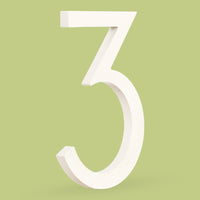 15 cm Big White House Number Floating Sign Modern Door Numbers Signage Home Outdoor Huisnummer Numeros Casa Address #0-9
