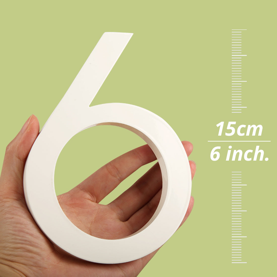 15 cm Big White House Number Floating Sign Modern Door Numbers Signage Home Outdoor Huisnummer Numeros Casa Address #0-9