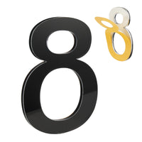 HASWARE 4 Inch Self-Adhesive House Number - Waterproof and Weather Resistant - Easy Installation for Mailbox, Posts, Door