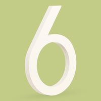 15 cm Big White House Number Floating Sign Modern Door Numbers Signage Home Outdoor Huisnummer Numeros Casa Address #0-9