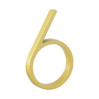 5 Inch (12 cm) House Number, Gloden Zinc Alloy