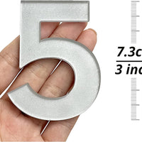 HASWARE House Number 3 inch (7.5 cm) Self Adhesive Letters Apartment Door Numbers Street Address Plaque Home, Acrylic