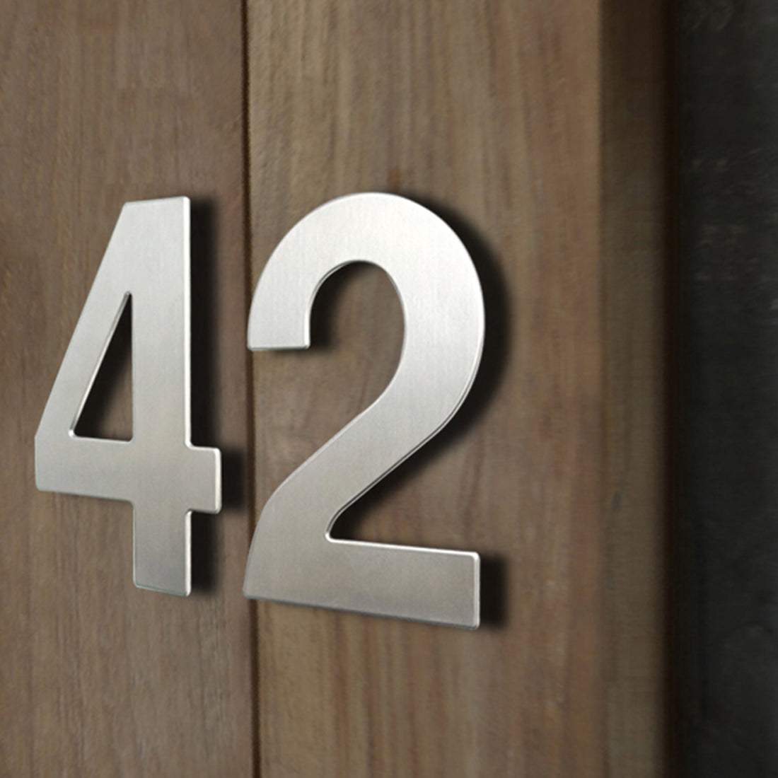 20cm House Number Stainless Steel Address Sign #0-9 Huisnummer Outdoor Silver 8 inch.Door Numbers Home Numeros Casa Exterior Big