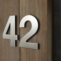 20cm House Number Stainless Steel Address Sign #0-9 Huisnummer Outdoor Silver 8 inch.Door Numbers Home Numeros Casa Exterior Big