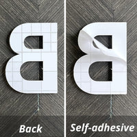 HASWARE House Number 3 inch (7.5 cm) Self Adhesive Letters Apartment Door Numbers Street Address Plaque Home, Acrylic