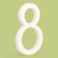 15 cm Big White House Number Floating Sign Modern Door Numbers Signage Home Outdoor Huisnummer Numeros Casa Address #0-9