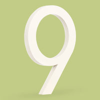 15 cm Big White House Number Floating Sign Modern Door Numbers Signage Home Outdoor Huisnummer Numeros Casa Address #0-9