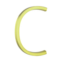 5 Inch (12 cm) House Number, Gloden Zinc Alloy