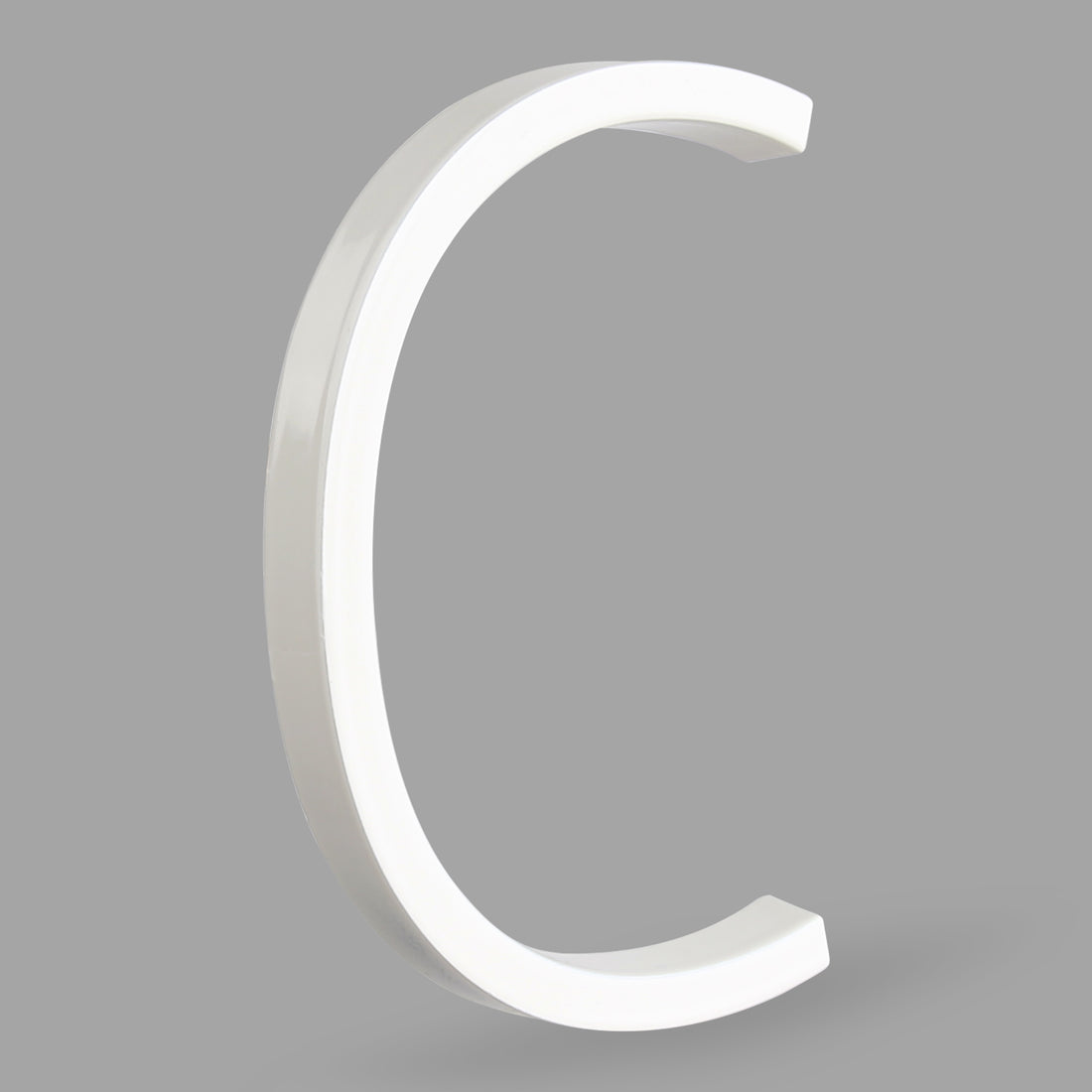 5 Inch (12.5 cm) House Number, White Aluminum Alloy