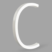 5 Inch (12.5 cm) House Number, White Aluminum Alloy