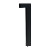6 Inch (15 cm) House Number, Black Aluminium Alloy