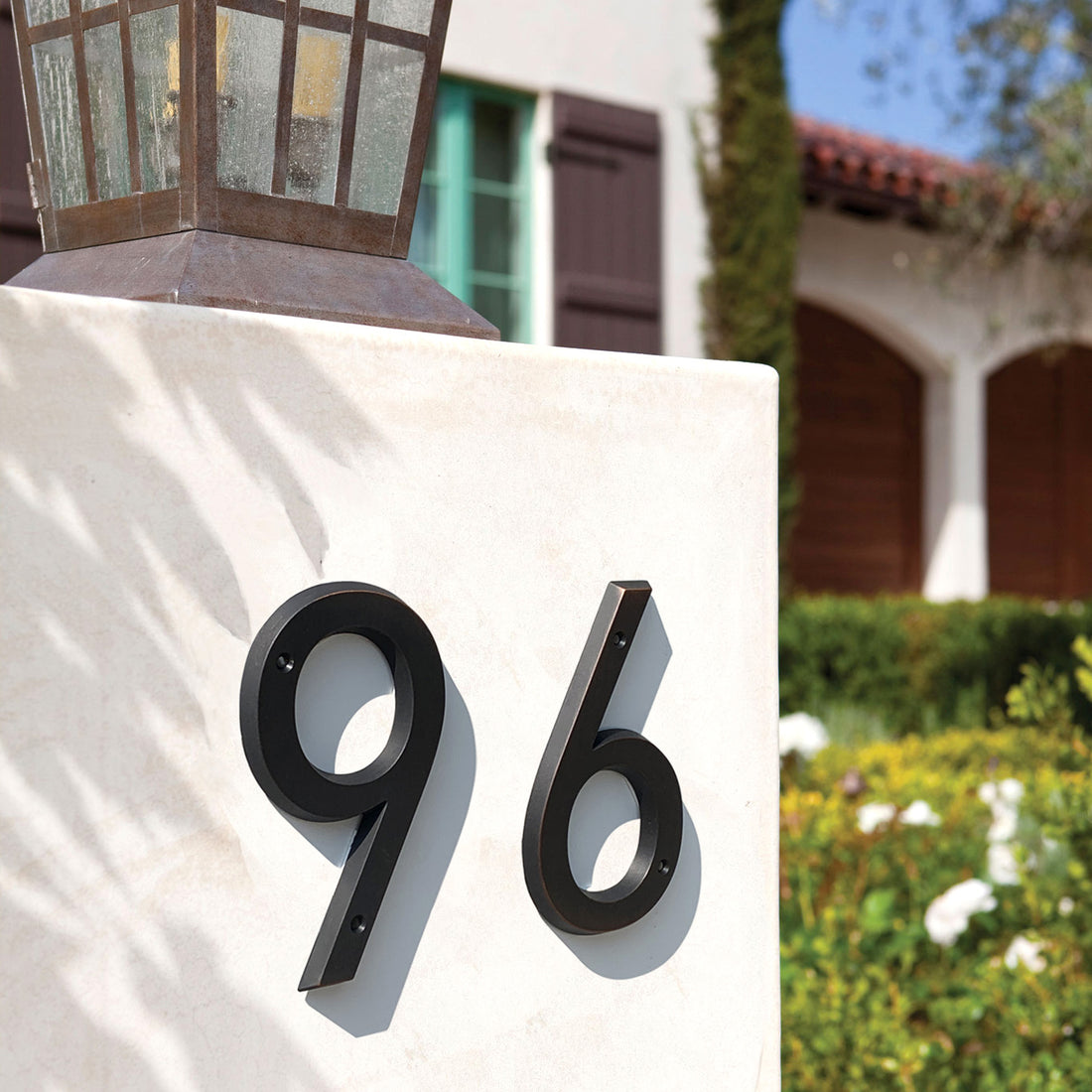 6 Inch (15 cm) House Number, Aged Bronze