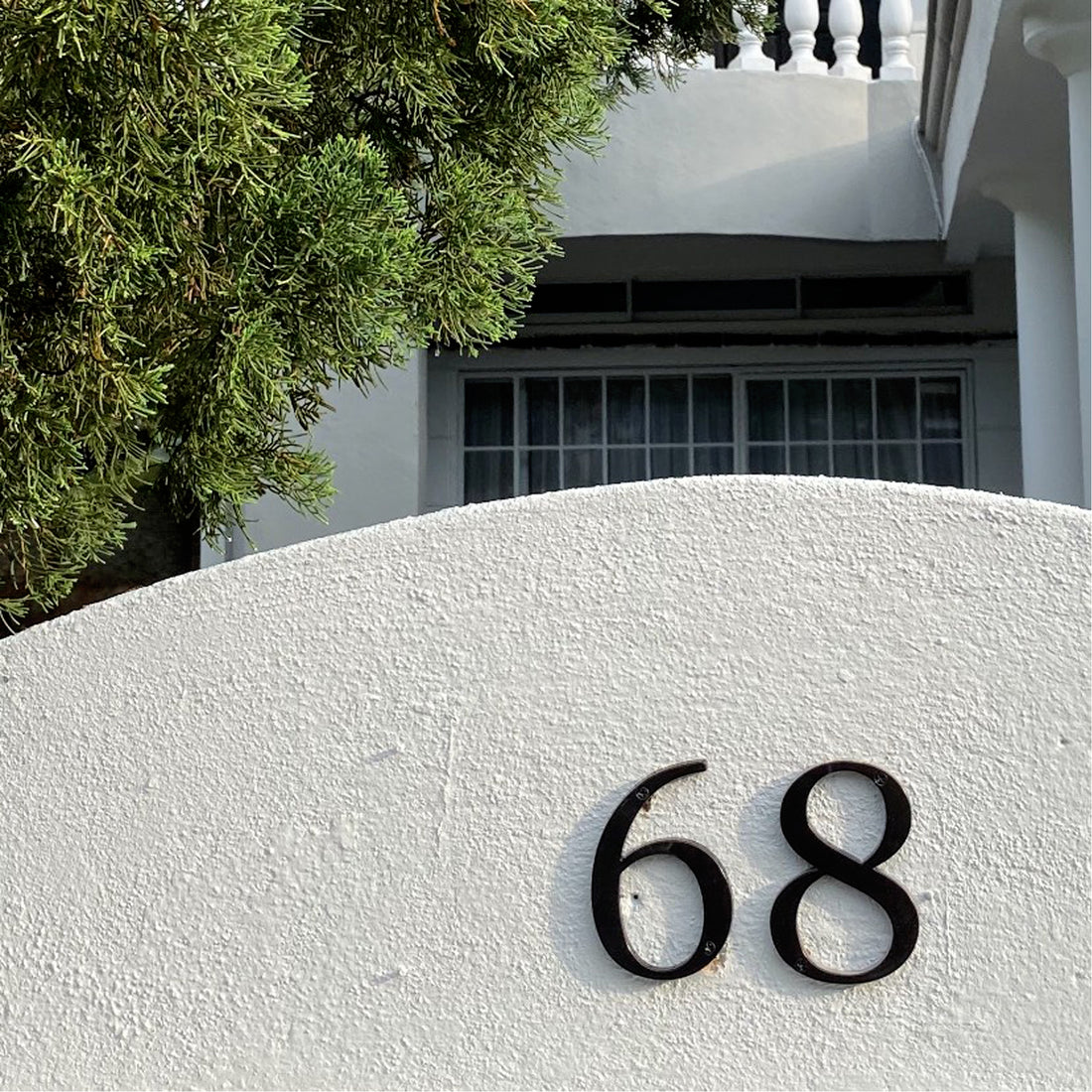4 Inch (10 cm) House Number,Black Zinc Alloy