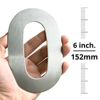 6 Inch (15cm) House Number, 304 Stainless Steel