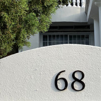 4 Inch (10 cm) House Number,Black Zinc Alloy
