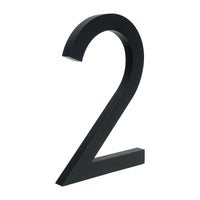 6 Inch (15 cm) House Number, Black Aluminium Alloy