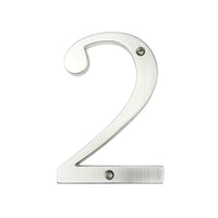 4 Inch (10 cm) House Number,Silver Zinc Alloy
