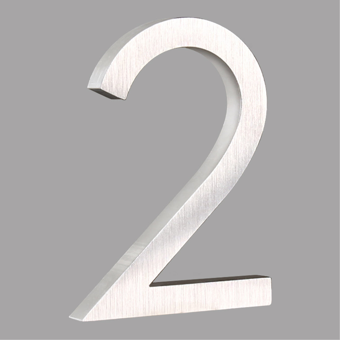 6 inch (15cm) House Number, Silver Aluminium Alloy