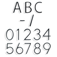 5 Inch (12 cm)  House Number, Black Zinc Alloy
