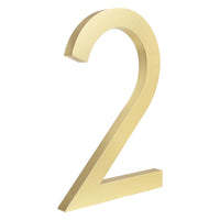 6 Inch (15 cm) House Number, Golden Aluminium Alloy