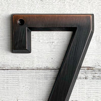 6 Inch (15 cm) House Number, Aged Bronze