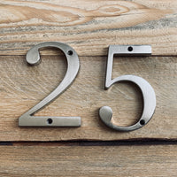 4 Inch (10 cm) House Number,Silver Zinc Alloy