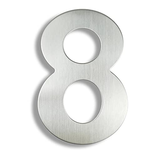 6 Inch (15cm) House Number, 304 Stainless Steel