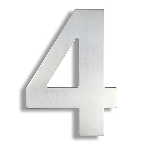 6 Inch (15cm) House Number, 304 Stainless Steel
