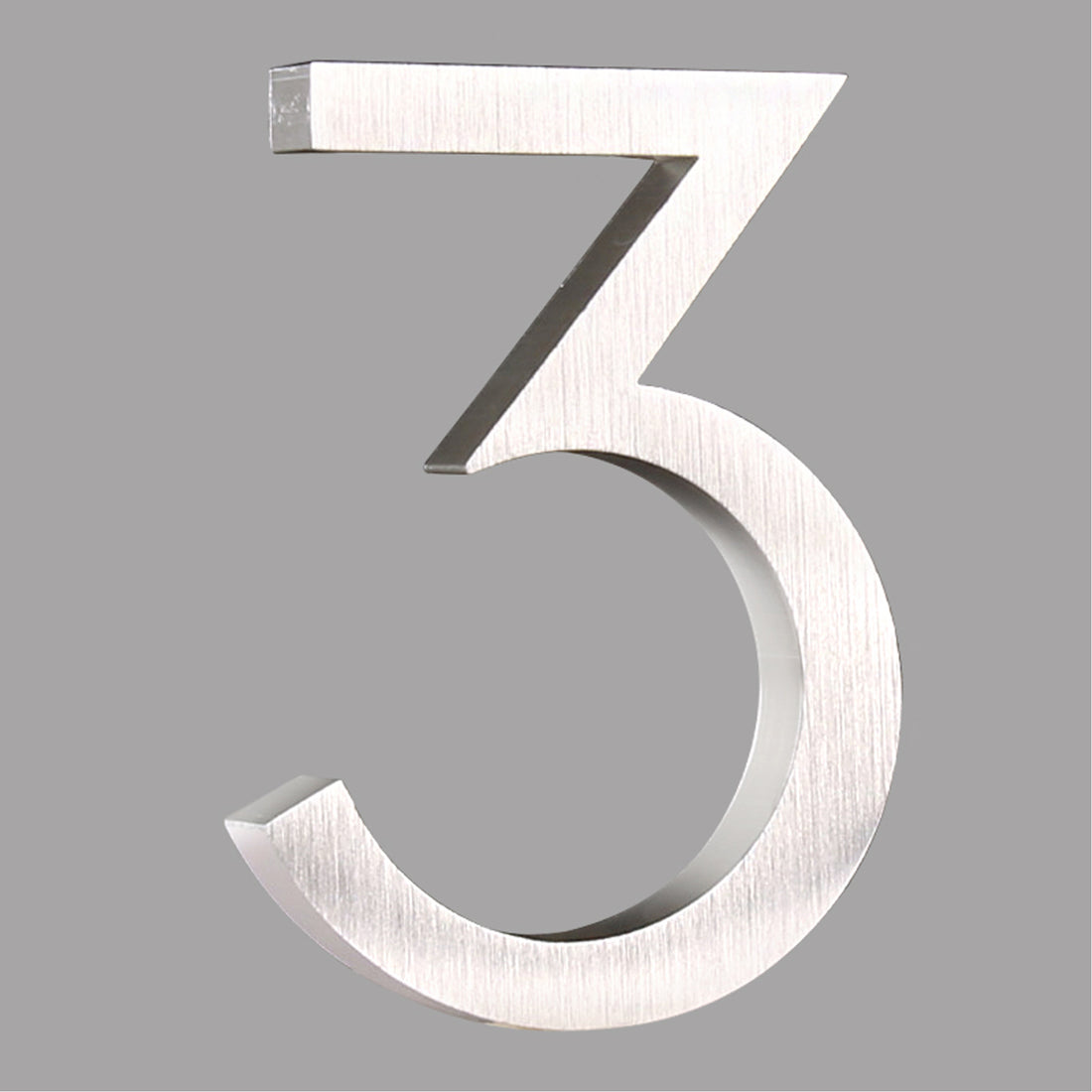 6 inch (15cm) House Number, Silver Aluminium Alloy