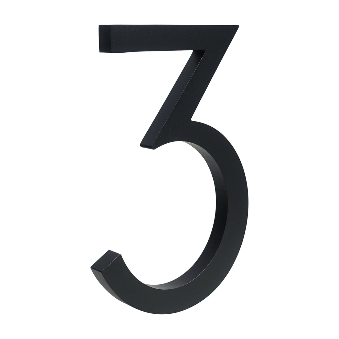 6 Inch (15 cm) House Number, Black Aluminium Alloy