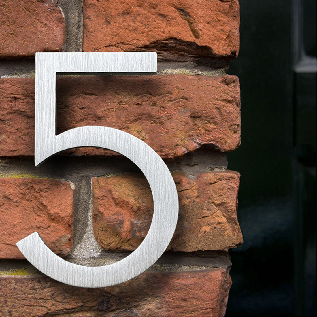 6 inch (15cm) House Number, Silver Aluminium Alloy