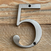 4 Inch (10 cm) House Number,Silver Zinc Alloy