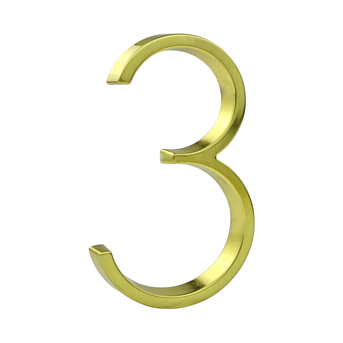 5 Inch (12 cm) House Number, Gloden Zinc Alloy