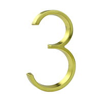 5 Inch (12 cm) House Number, Gloden Zinc Alloy
