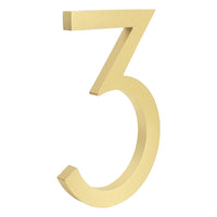 6 Inch (15 cm) House Number, Golden Aluminium Alloy