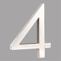 6 inch (15cm) House Number, Silver Aluminium Alloy