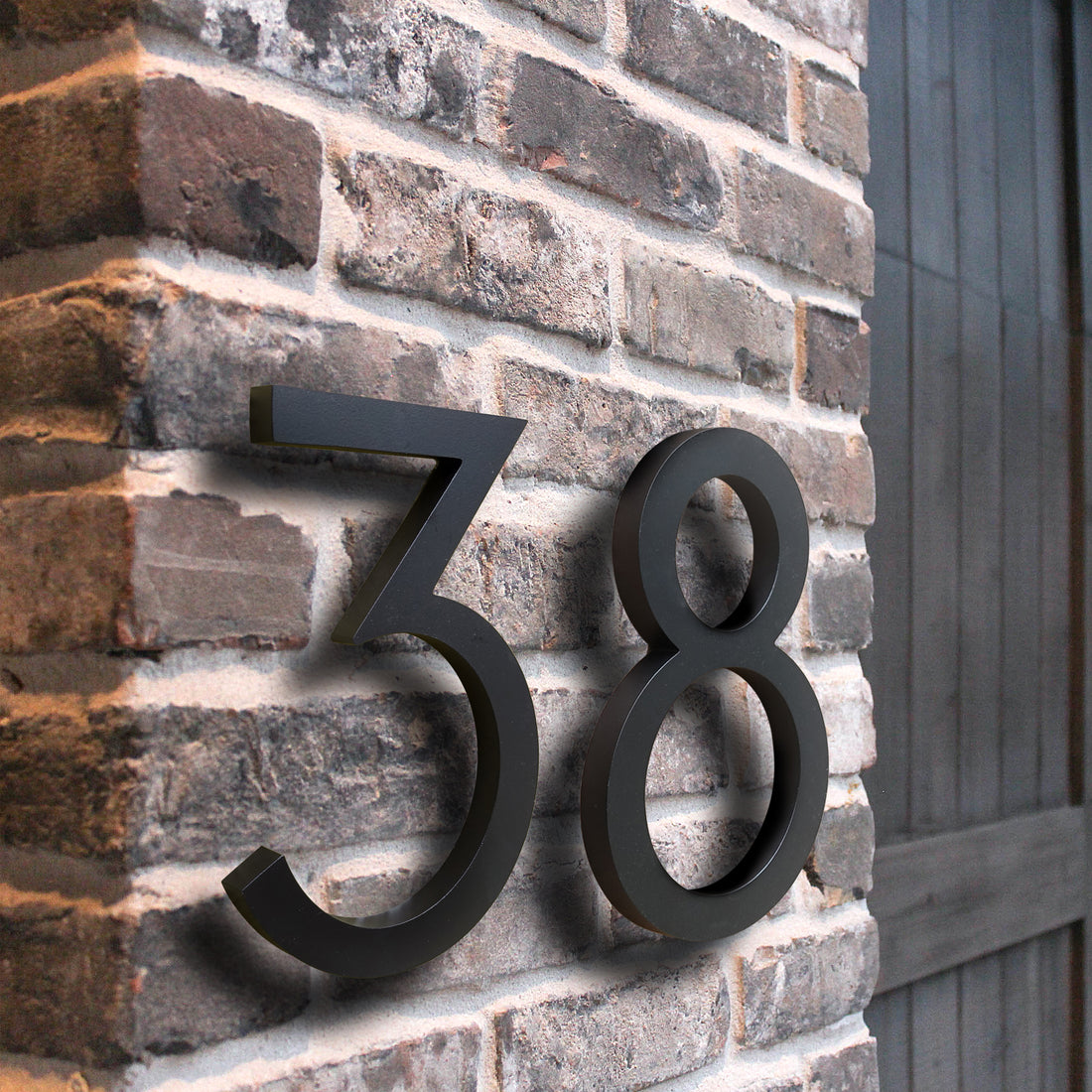 6 Inch (15 cm) House Number, Black Aluminium Alloy