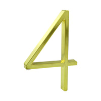 5 Inch (12 cm) House Number, Gloden Zinc Alloy