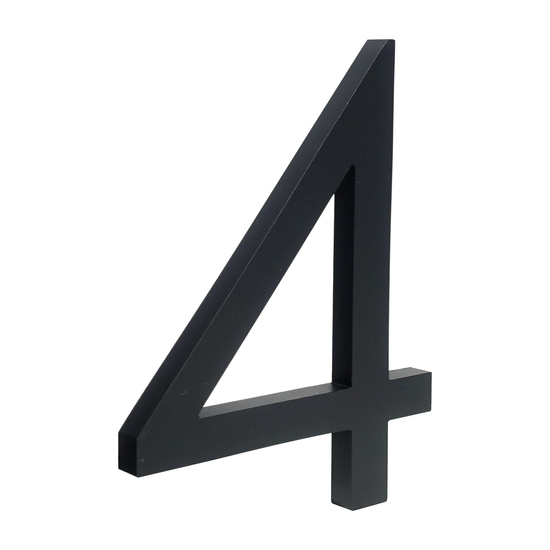 6 Inch (15 cm) House Number, Black Aluminium Alloy