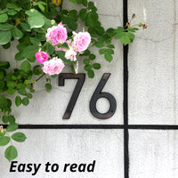 6 Inch (15 cm) House Number, Aged Bronze