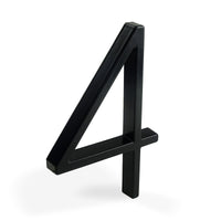 5 Inch (12 cm)  House Number, Black Zinc Alloy