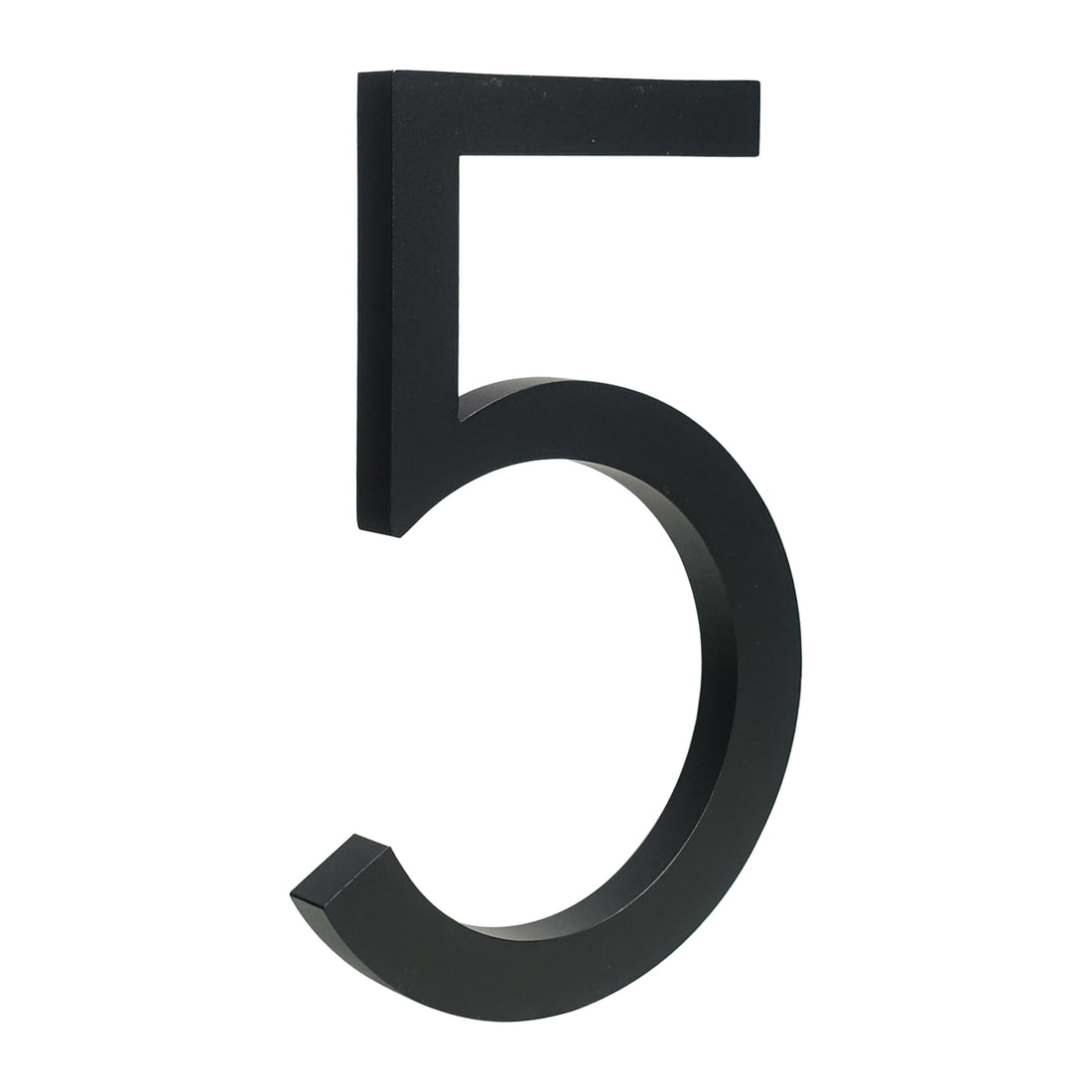 6 Inch (15 cm) House Number, Black Aluminium Alloy