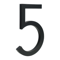 6 Inch (15 cm) House Number, Black Aluminium Alloy