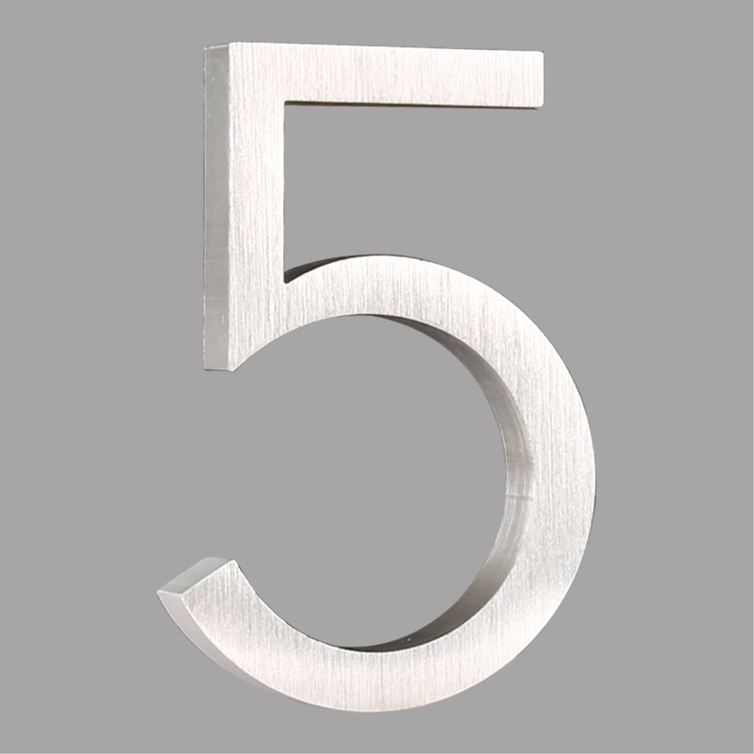6 inch (15cm) House Number, Silver Aluminium Alloy