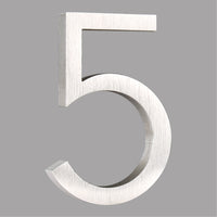 6 inch (15cm) House Number, Silver Aluminium Alloy